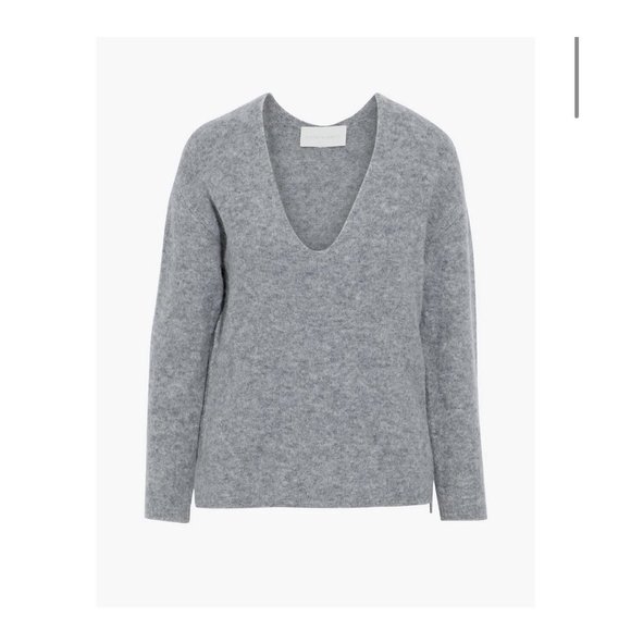 • Michelle Mason Alpaca Merino Wool Zip Sweater • - Picture 2 of 14